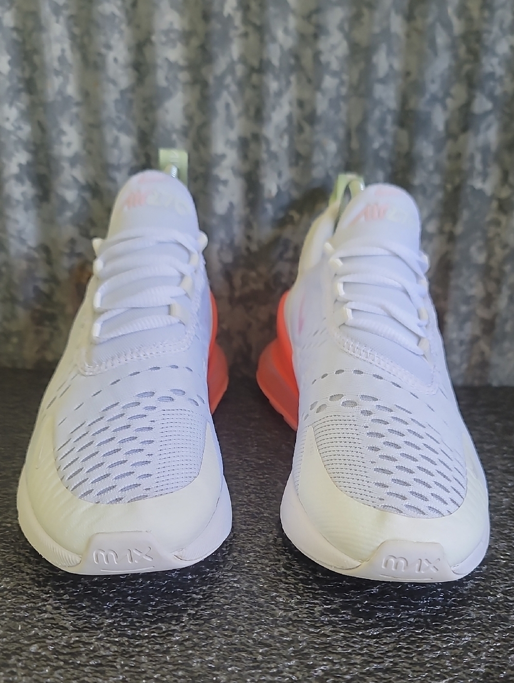 Pink Nike Air Max 270 "White Honeydew/Pink Foam/Coral" Wmns 7.5 Great Condition - Picture 6 of 14